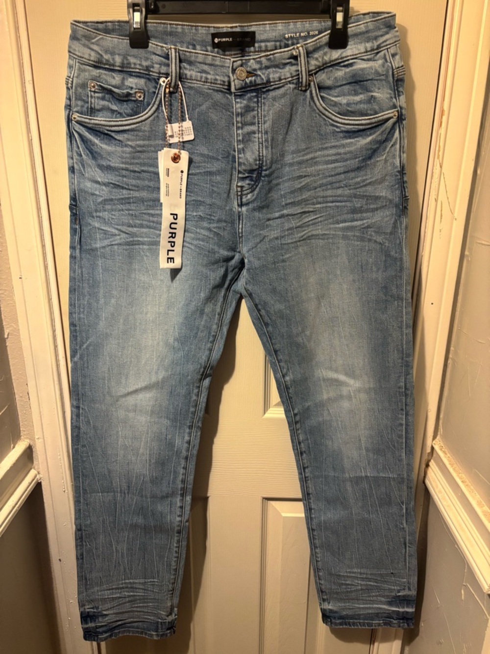 Purple Brand Slim Fit Men’s Jeans in Light Blue